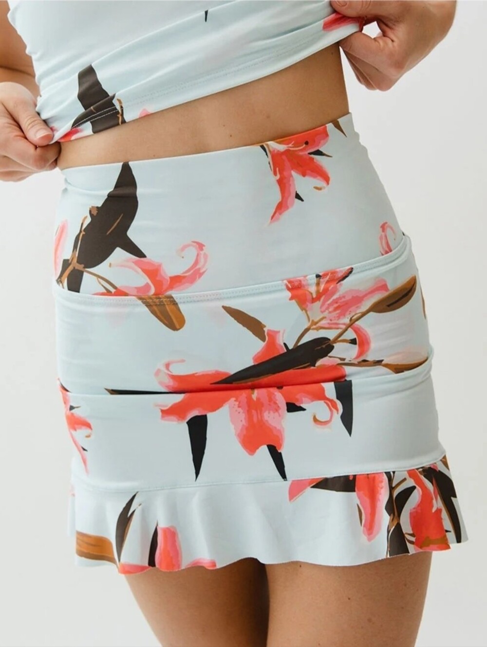 Albion Fit Sea Glass Swim Skirt, Sz S, NWT. High Waisted